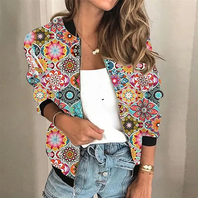 Maud I Printed Zipper Jacket - Image 7