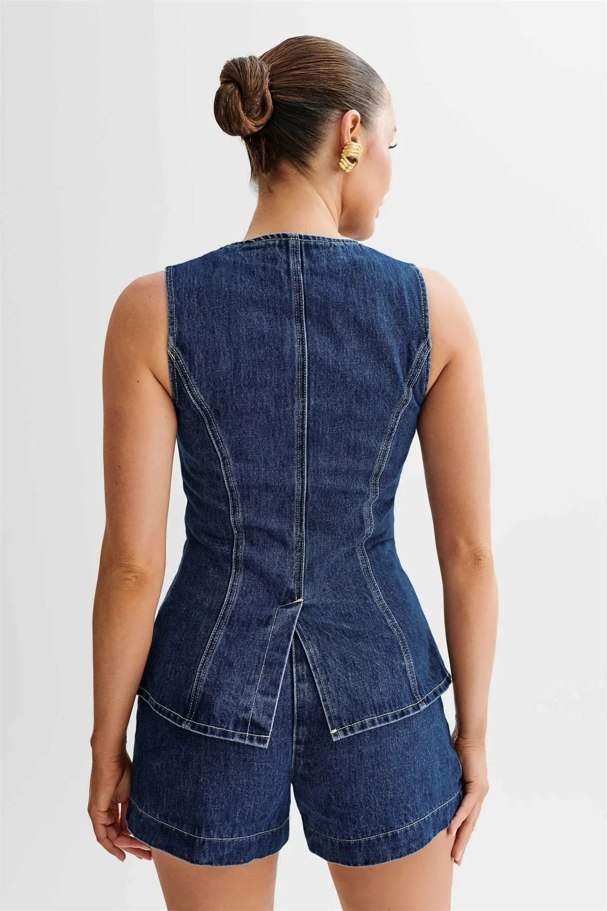 Mireille | Casual Denim Shorts Set - Image 2