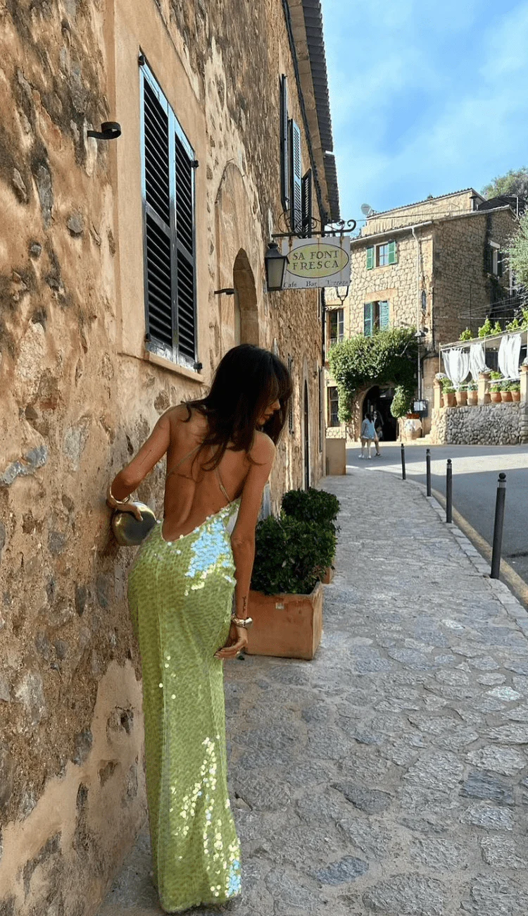 Nia | Sequin Maxi Dress - Image 3