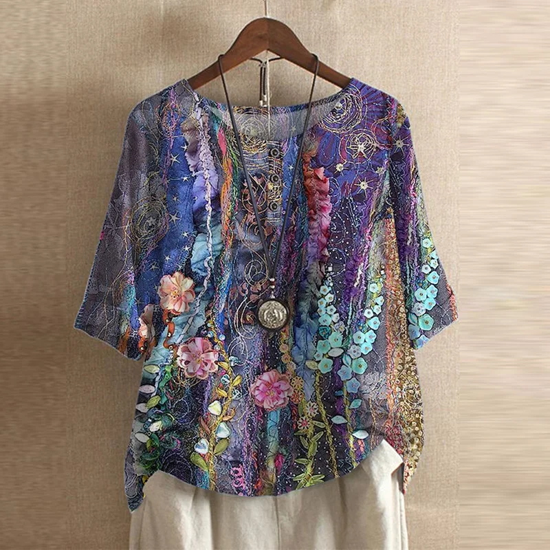 Noemi | Vintage Floral Blouse - Image 9