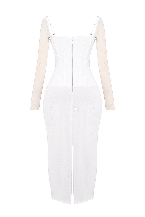 Nora | Deep Maxi Dress with Long Sleeves - Image 42