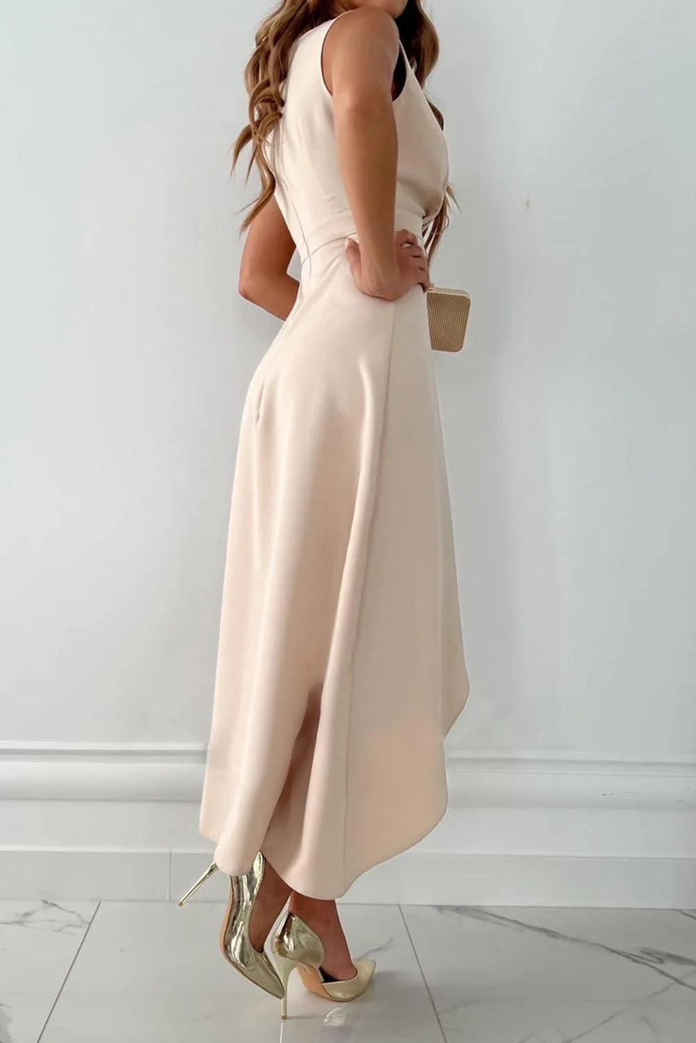 Odessa | Elegant V-Neck Midi Dress - Image 2