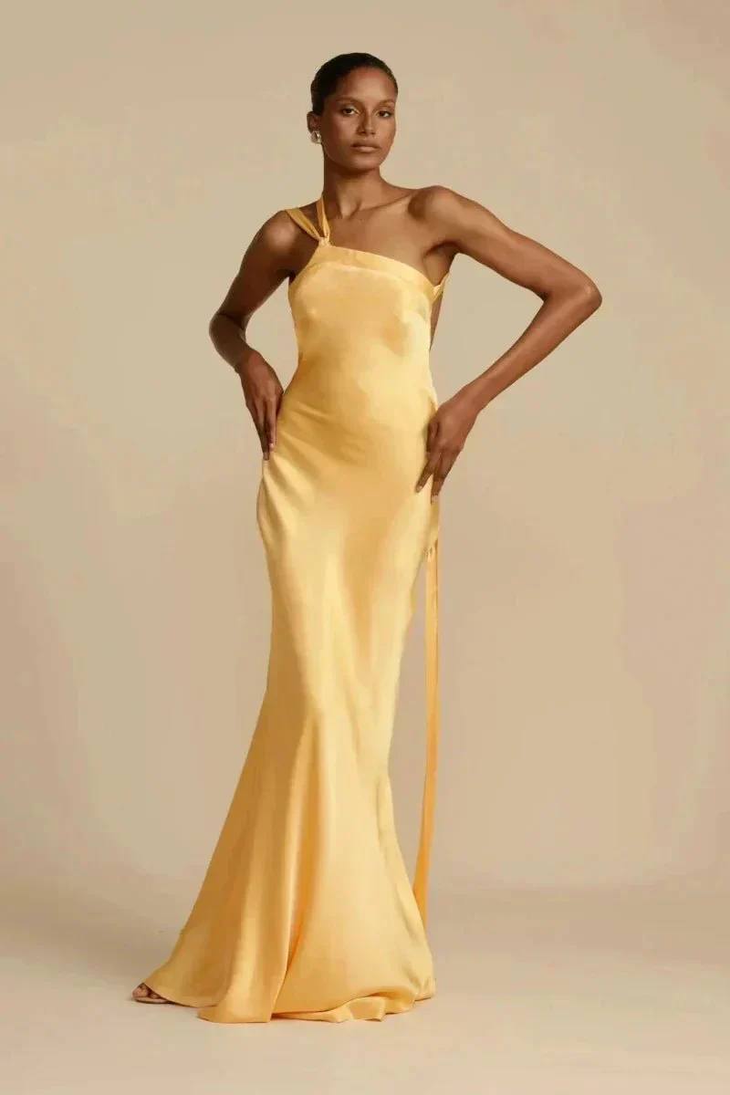 Odette | One-Shoulder Satin Evening Dress - Image 6