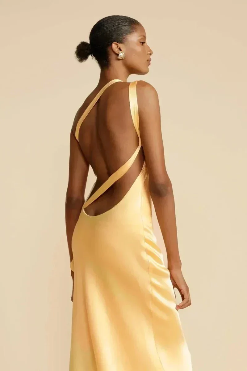 Odette | One-Shoulder Satin Evening Dress - Image 7