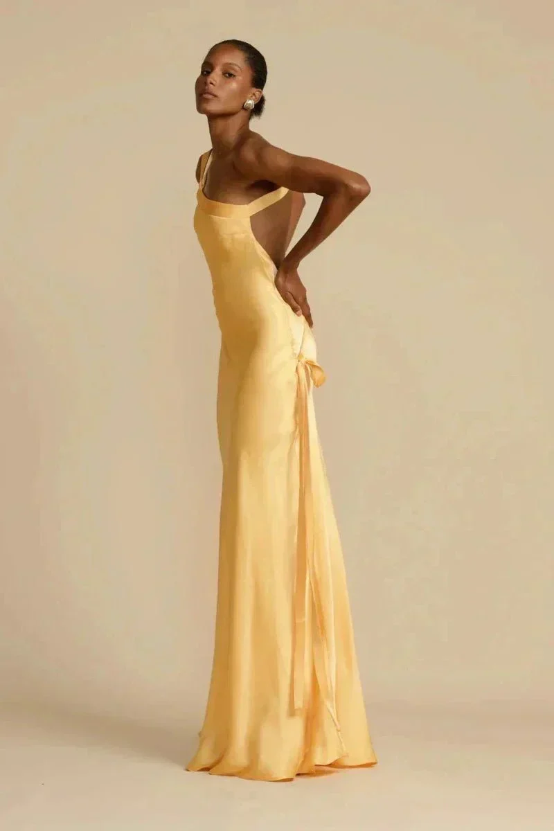Odette | One-Shoulder Satin Evening Dress - Image 9