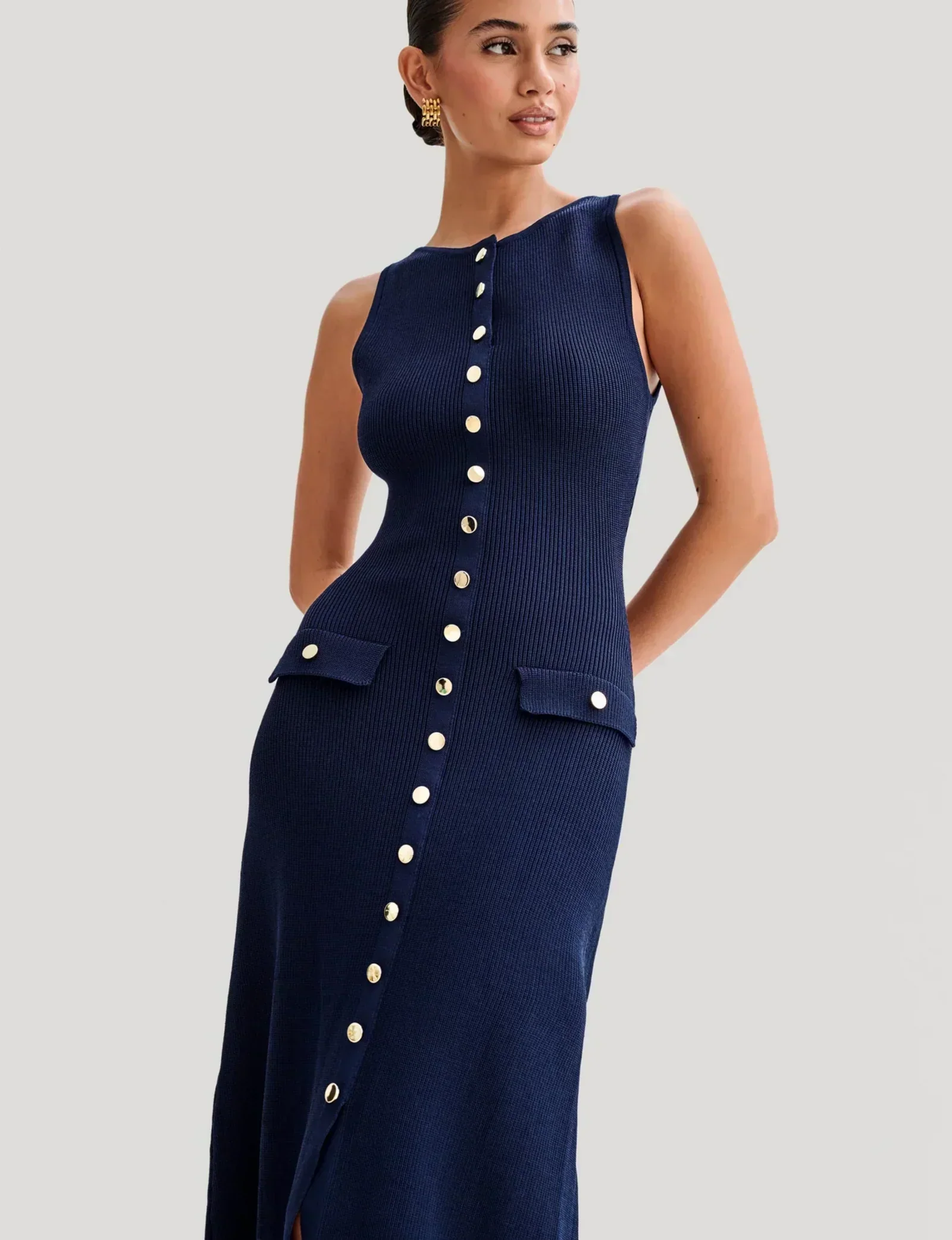 Ottilie | Elegant Knitted Maxi Dress - Image 5