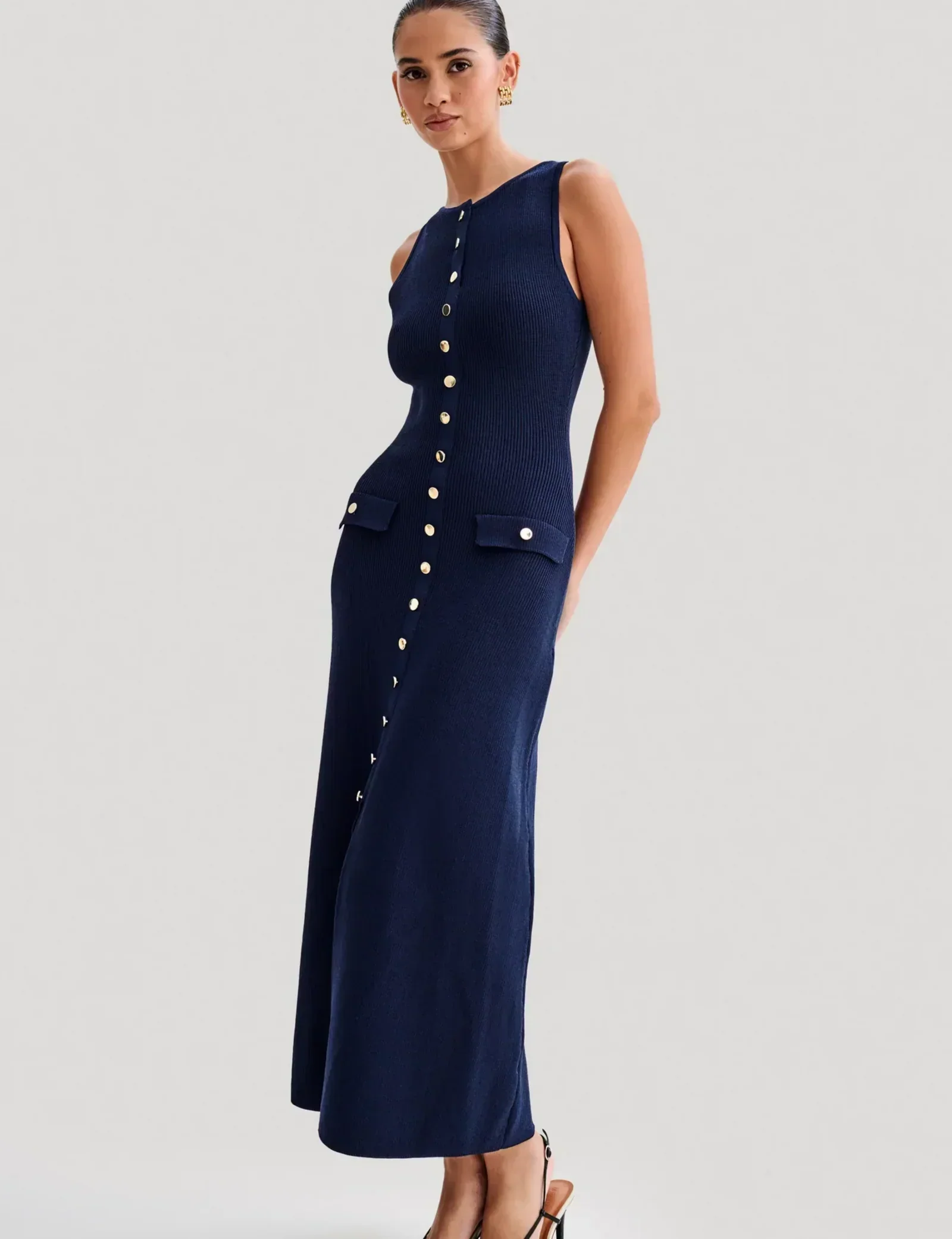 Ottilie | Elegant Knitted Maxi Dress - Image 7