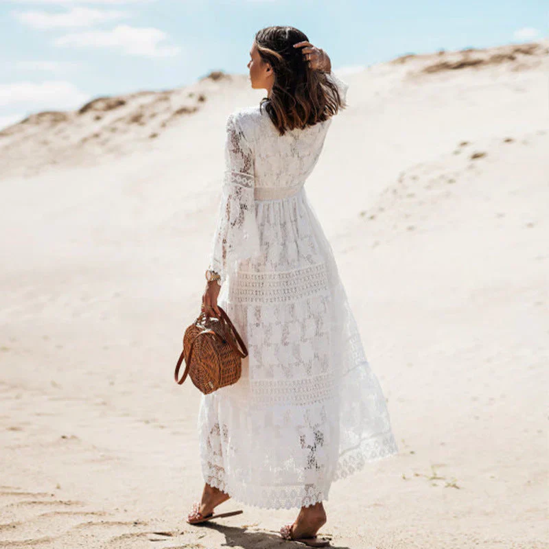 Persephone | Long-Sleeved Boho Dress - Image 2