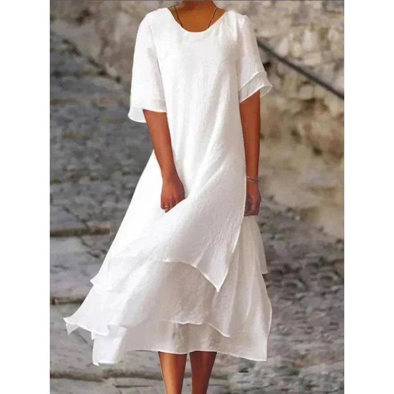 Phoebe | Comfortable Elegant Women's Midi Dress - Image 2