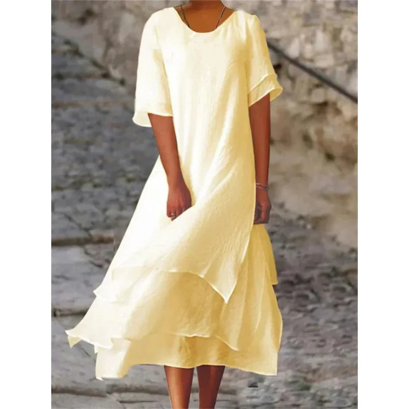 Phoebe | Comfortable Elegant Women's Midi Dress - Image 3