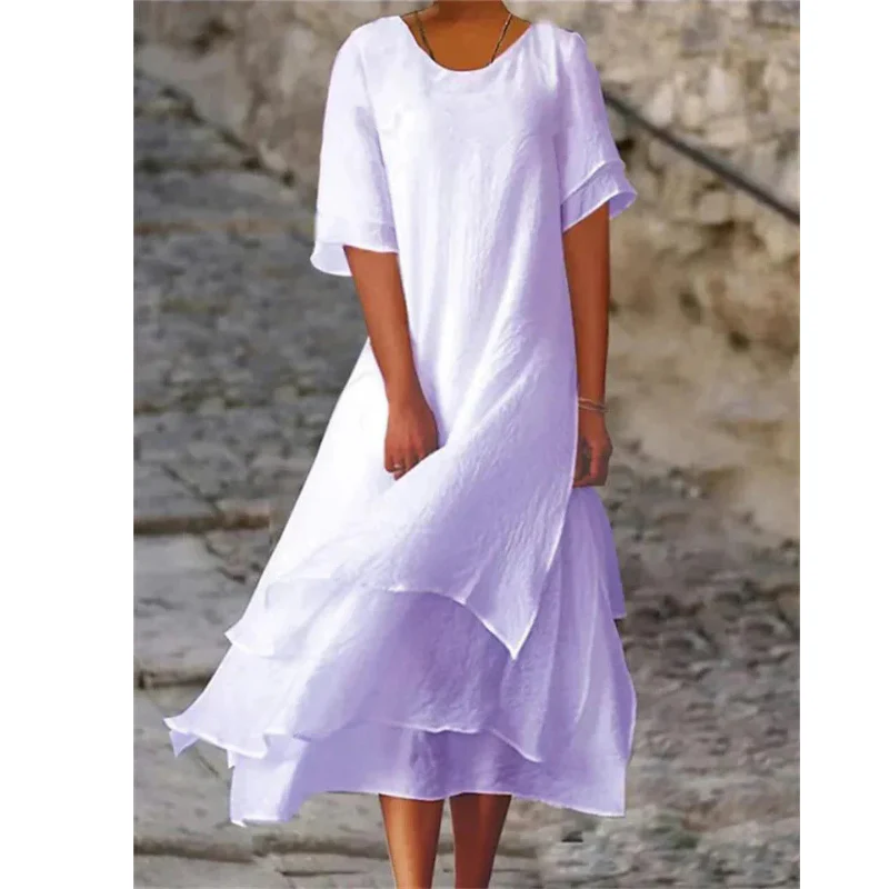 Phoebe | Comfortable Elegant Women's Midi Dress - Image 5