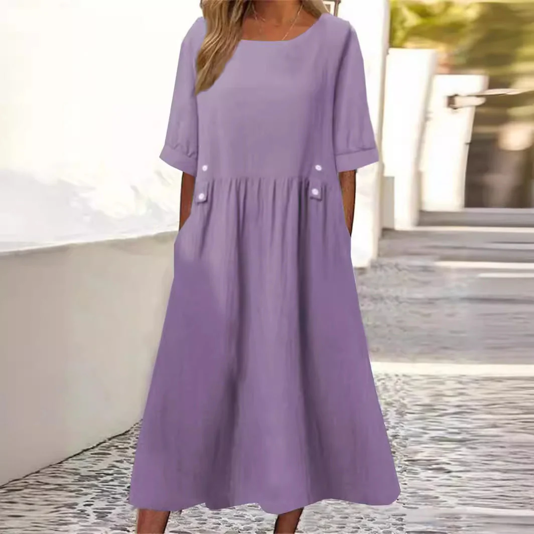 Polly | Summer Cotton-Linen Dress - Image 4