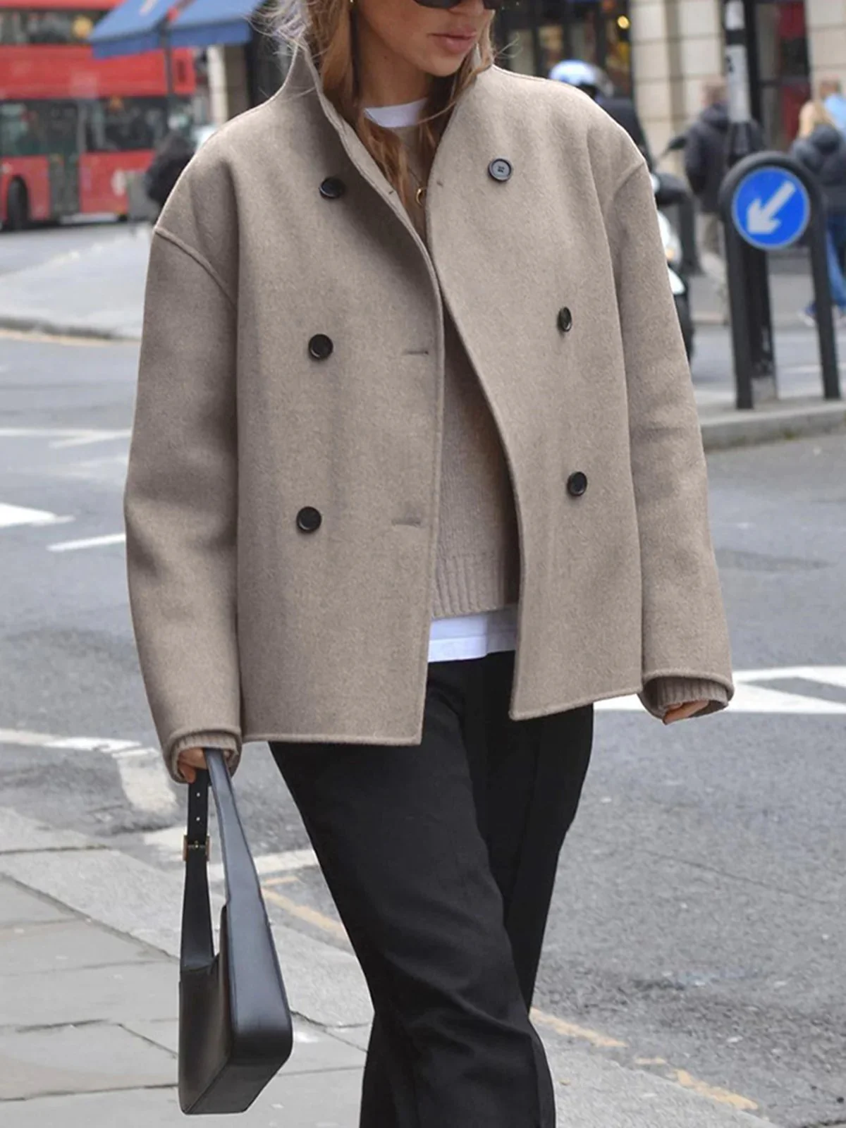 Poppy | Double-Breasted Wool Coat - Image 3