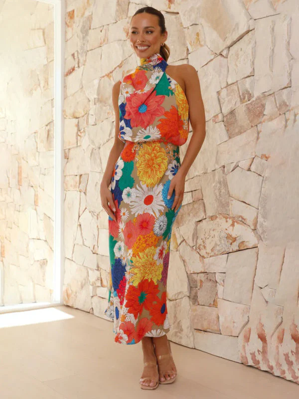 Portia | Halter Neck Midi Dress - Image 4