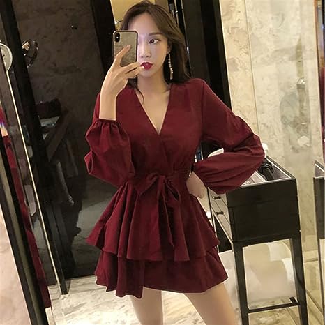 Portia | Lantern Sleeves V-Neck Dress - Image 15