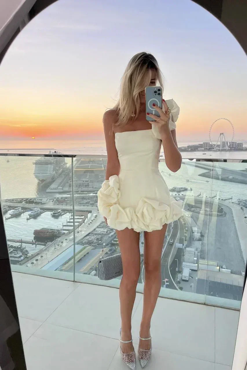 Primrose | Elegant Floral Mini Dress - Image 4