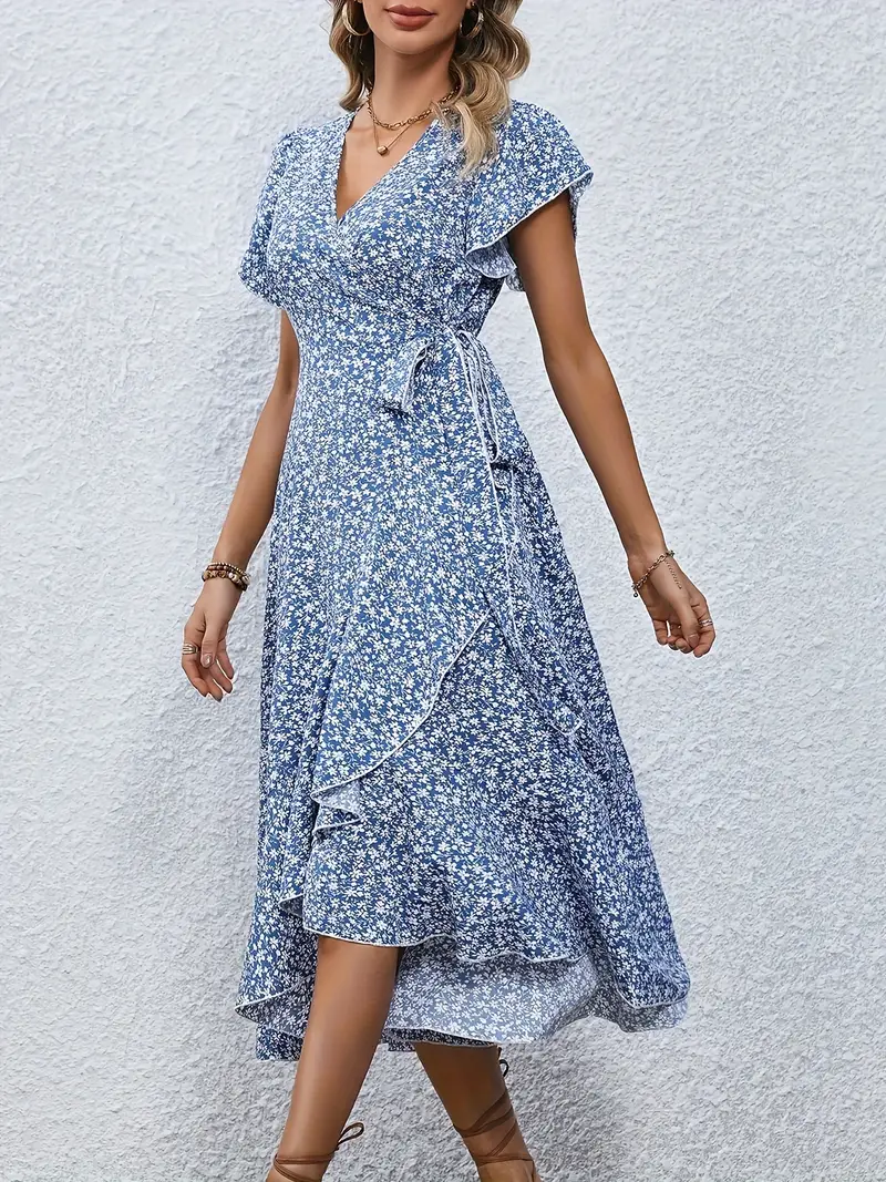 Primrose | Flowy Wrap Midi Dress - Image 3