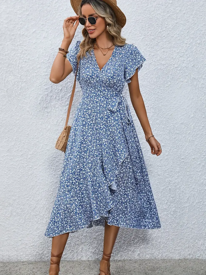 Primrose | Flowy Wrap Midi Dress - Image 4