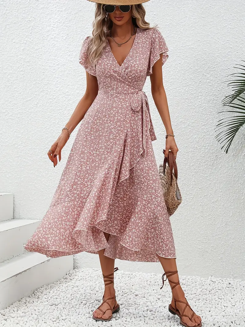Primrose | Flowy Wrap Midi Dress - Image 7
