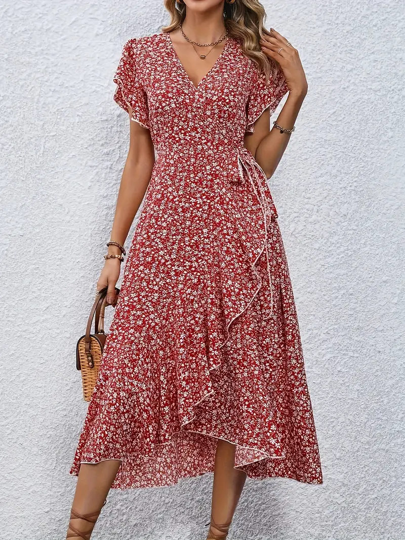 Primrose | Flowy Wrap Midi Dress - Image 8
