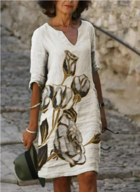 Primrose | Women's Graphic Print Summer Mini Dress - Image 3