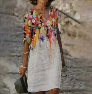 Primrose | Women's Graphic Print Summer Mini Dress - Image 4