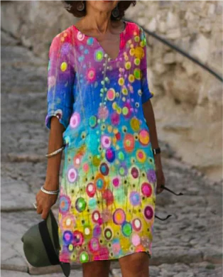 Primrose | Women's Graphic Print Summer Mini Dress - Image 6