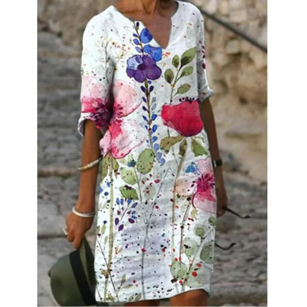 Primrose | Women's Graphic Print Summer Mini Dress - Image 9