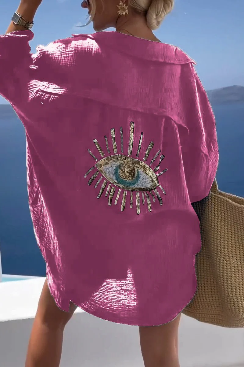 Rae | Evil Eye Sequin Shirt - Image 8