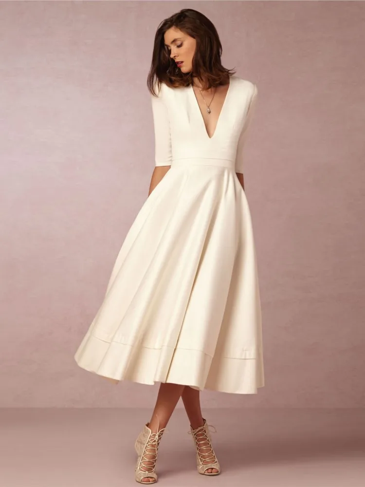 Rhiannon | Elegant Evening Midi Dress for Women