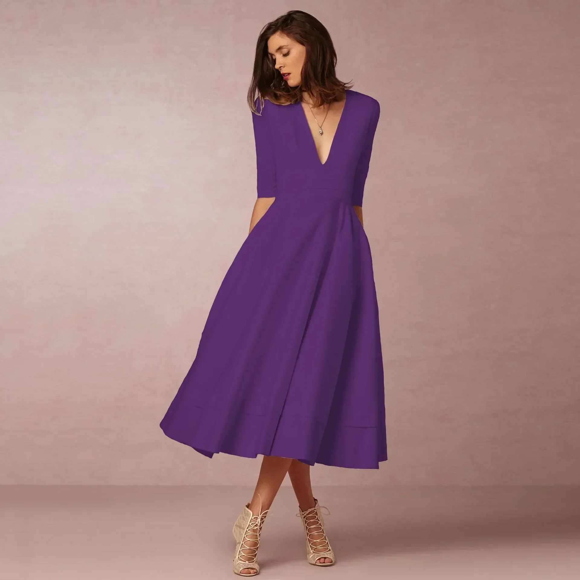 Rhiannon | Elegant Evening Midi Dress for Women - Image 10