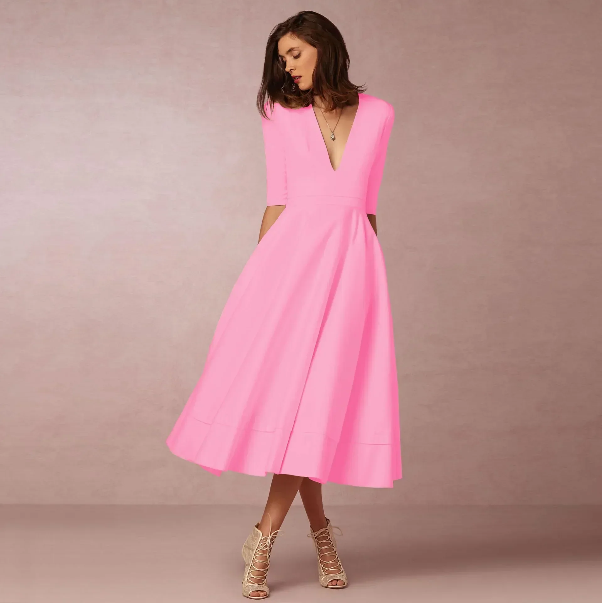 Rhiannon | Elegant Evening Midi Dress for Women - Image 11