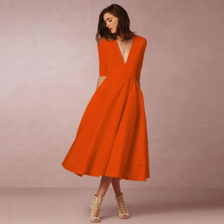 Rhiannon | Elegant Evening Midi Dress for Women - Image 12