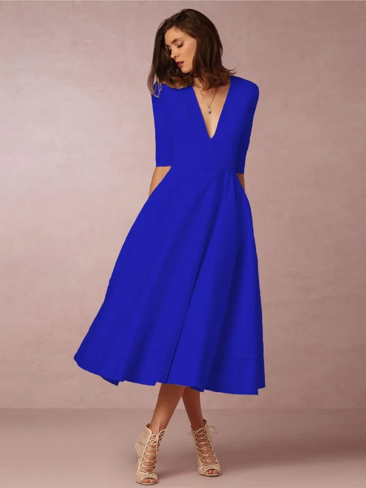 Rhiannon | Elegant Evening Midi Dress for Women - Image 3