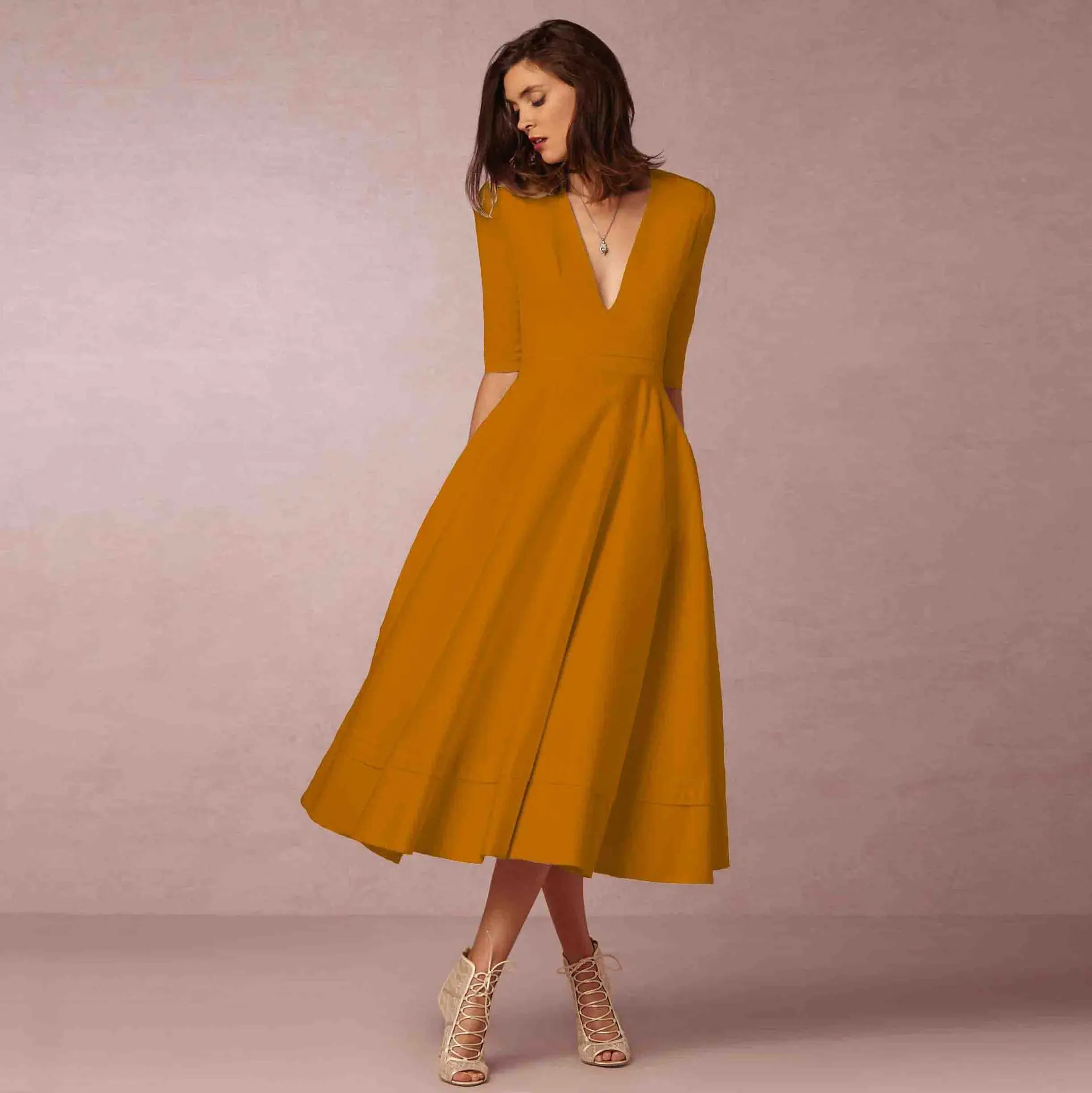 Rhiannon | Elegant Evening Midi Dress for Women - Image 6