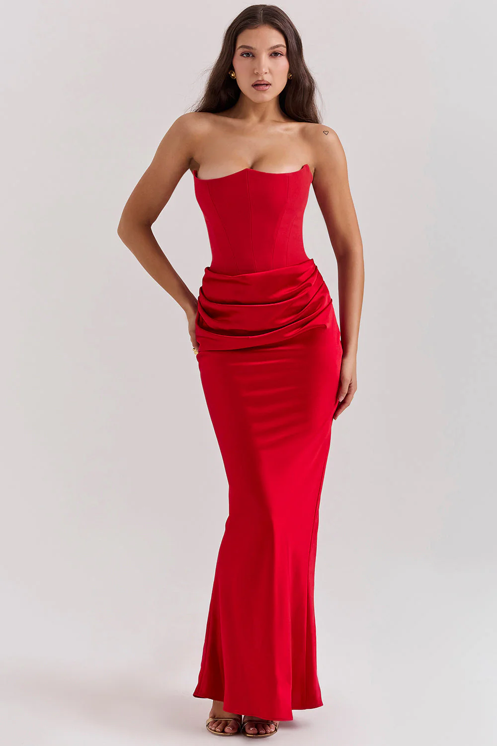 Romy | Strapless Corset Maxi Dress - Image 11