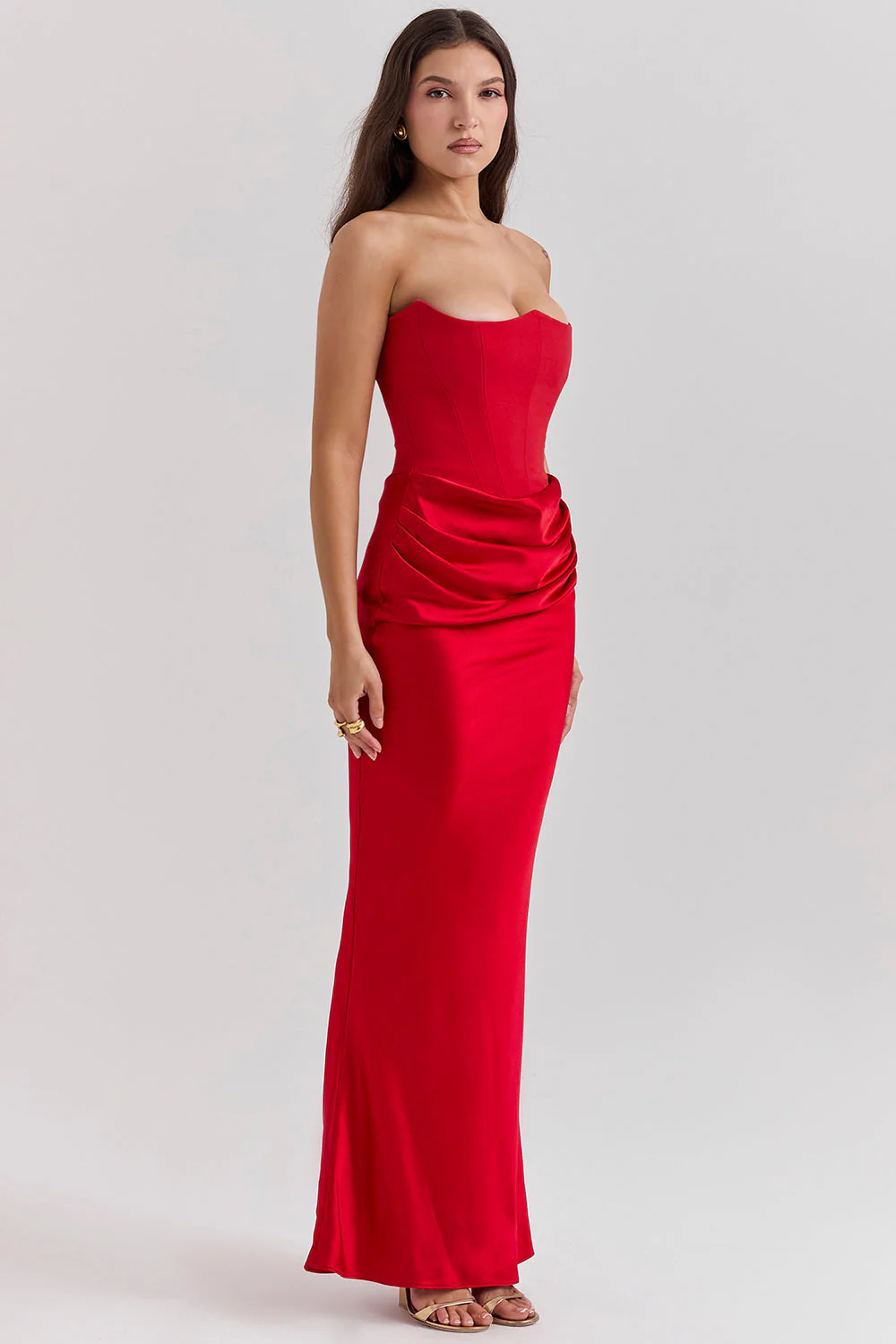 Romy | Strapless Corset Maxi Dress - Image 12