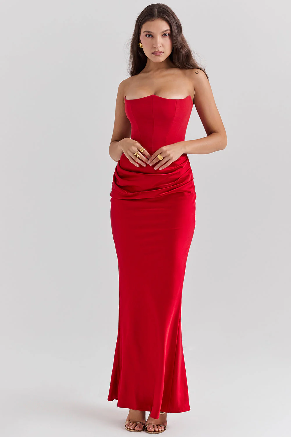Romy | Strapless Corset Maxi Dress - Image 13