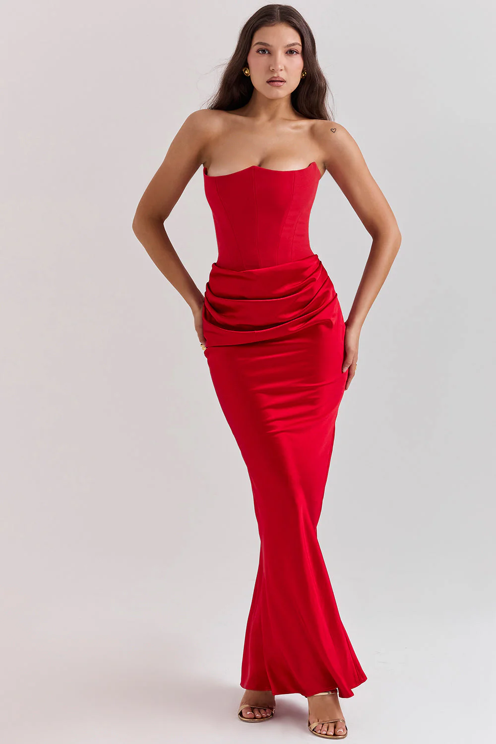 Romy | Strapless Corset Maxi Dress - Image 14