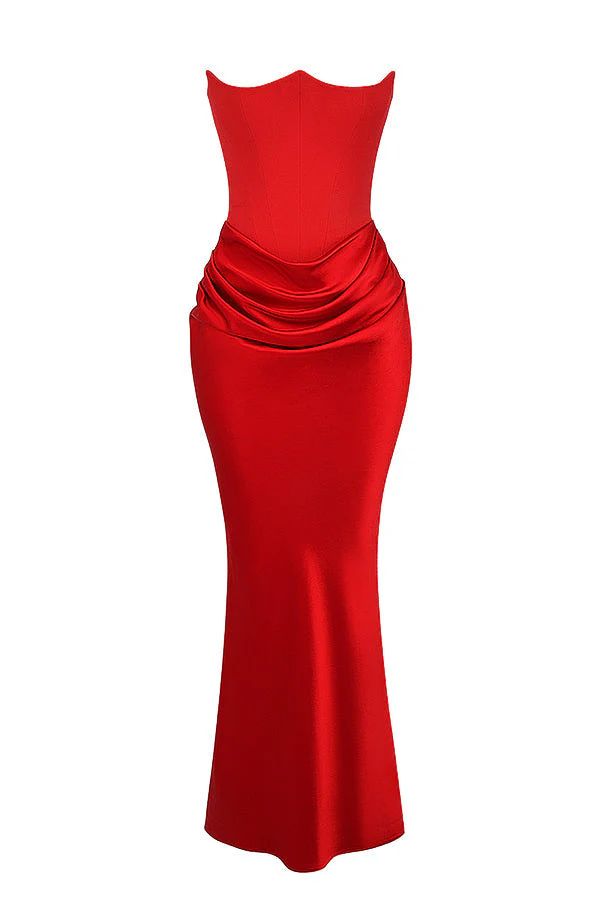 Romy | Strapless Corset Maxi Dress - Image 15