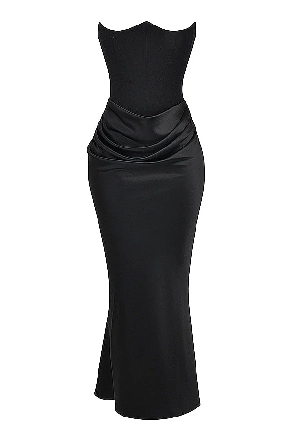 Romy | Strapless Corset Maxi Dress - Image 33