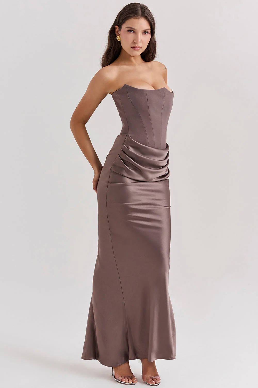 Romy | Strapless Corset Maxi Dress - Image 5