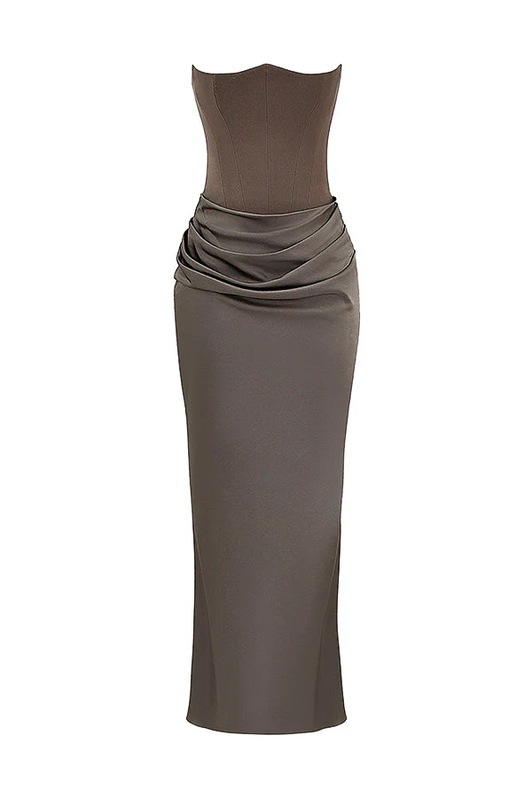 Romy | Strapless Corset Maxi Dress - Image 6