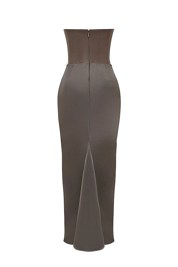 Romy | Strapless Corset Maxi Dress - Image 7