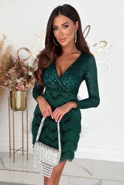 Rose | Sequin Fringe Dress - Image 3