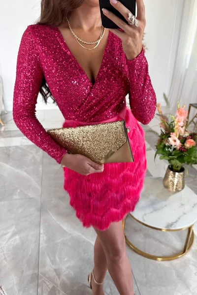 Rose | Sequin Fringe Dress - Image 9