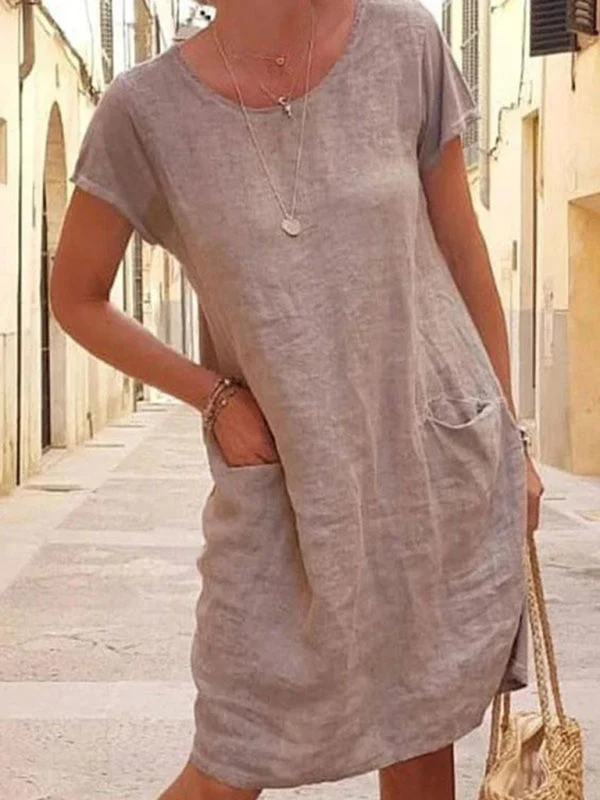 Ruby | Linen Dress with Pockets - Image 5