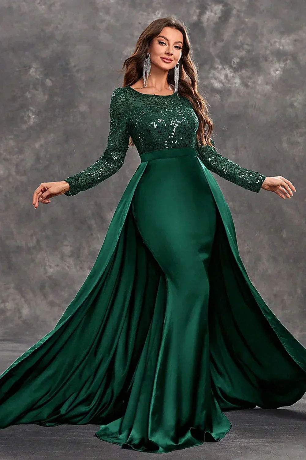 Seren | Women's Sequined Bodice Evening Dress with Flowing Skirt - Image 12