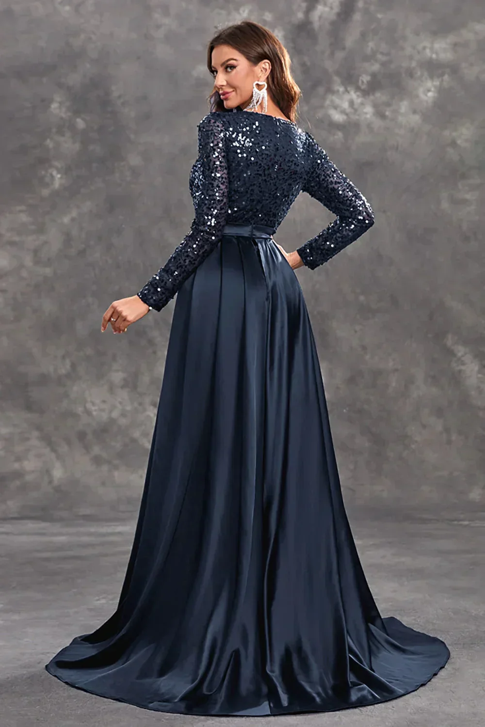 Seren | Women's Sequined Bodice Evening Dress with Flowing Skirt - Image 14