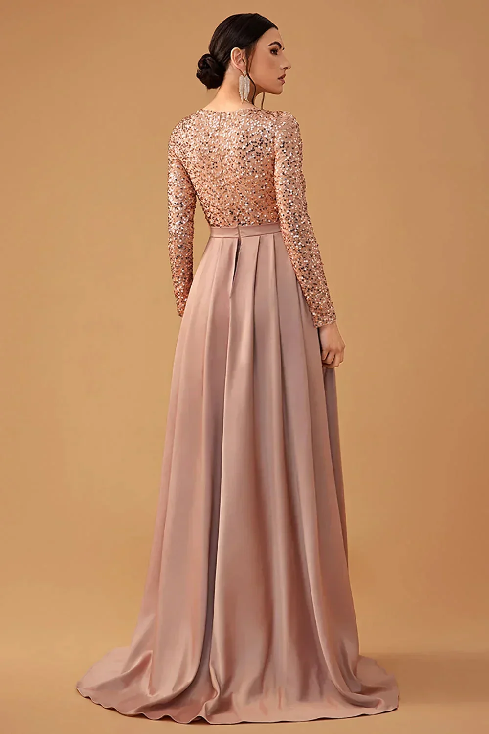 Seren | Women's Sequined Bodice Evening Dress with Flowing Skirt - Image 5